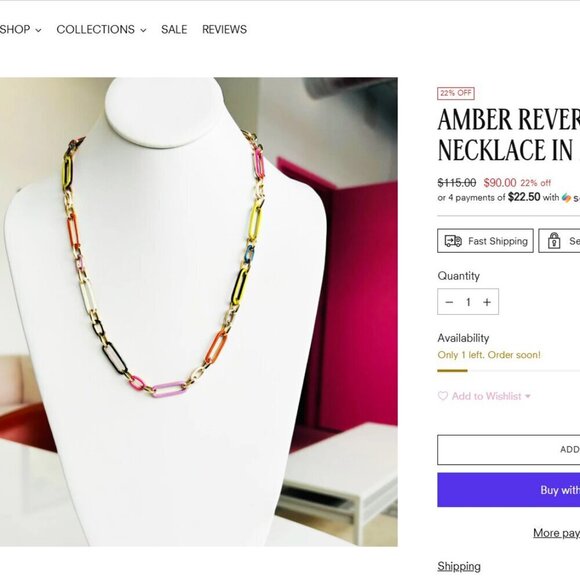 TOVA Reversible Bracelet Multicolor Paperclip Style Enamel  Approx 5.5" to 8" - Picture 2 of 12